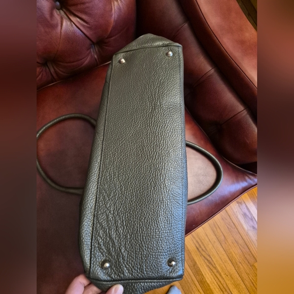 Borse In Pelle Italian Pebbled Leather Large Tote - Picture 8 of 8